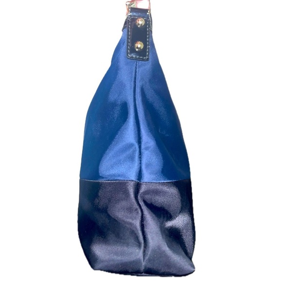HP 🎉Kate Spade Blue Black Color Block Nylon Serena Top Handle Handbag Hobo Purse - Picture 7 of 16